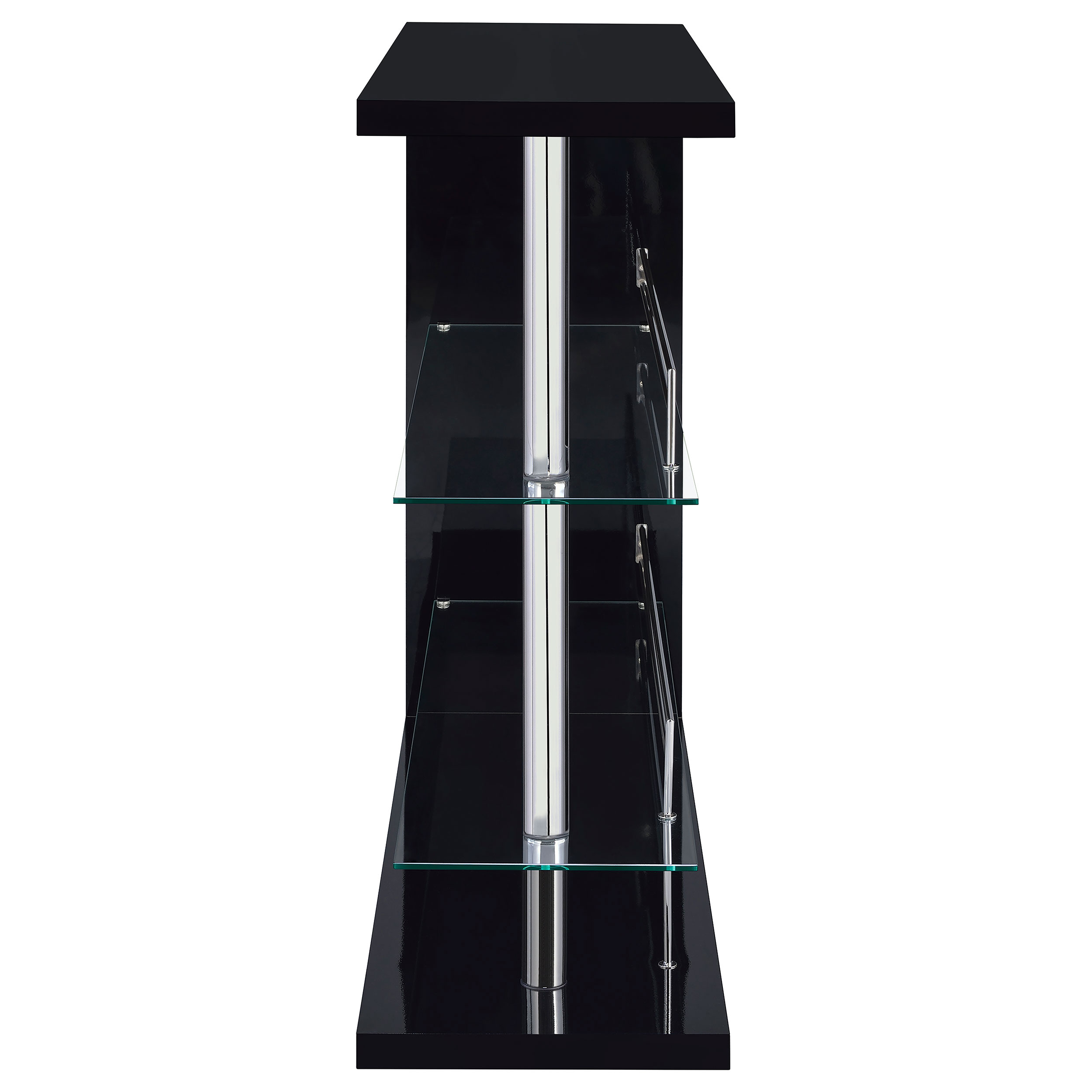 Prescott Rectangular Home Wine Table Black High Gloss - Image 3