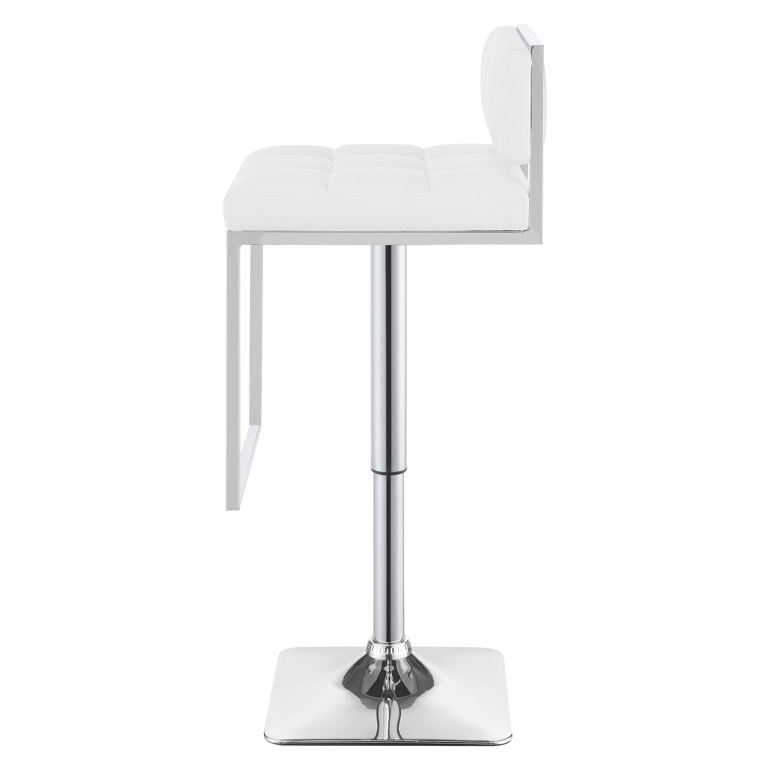 Alameda Adjustable Bar Stool Chrome and White - Image 6