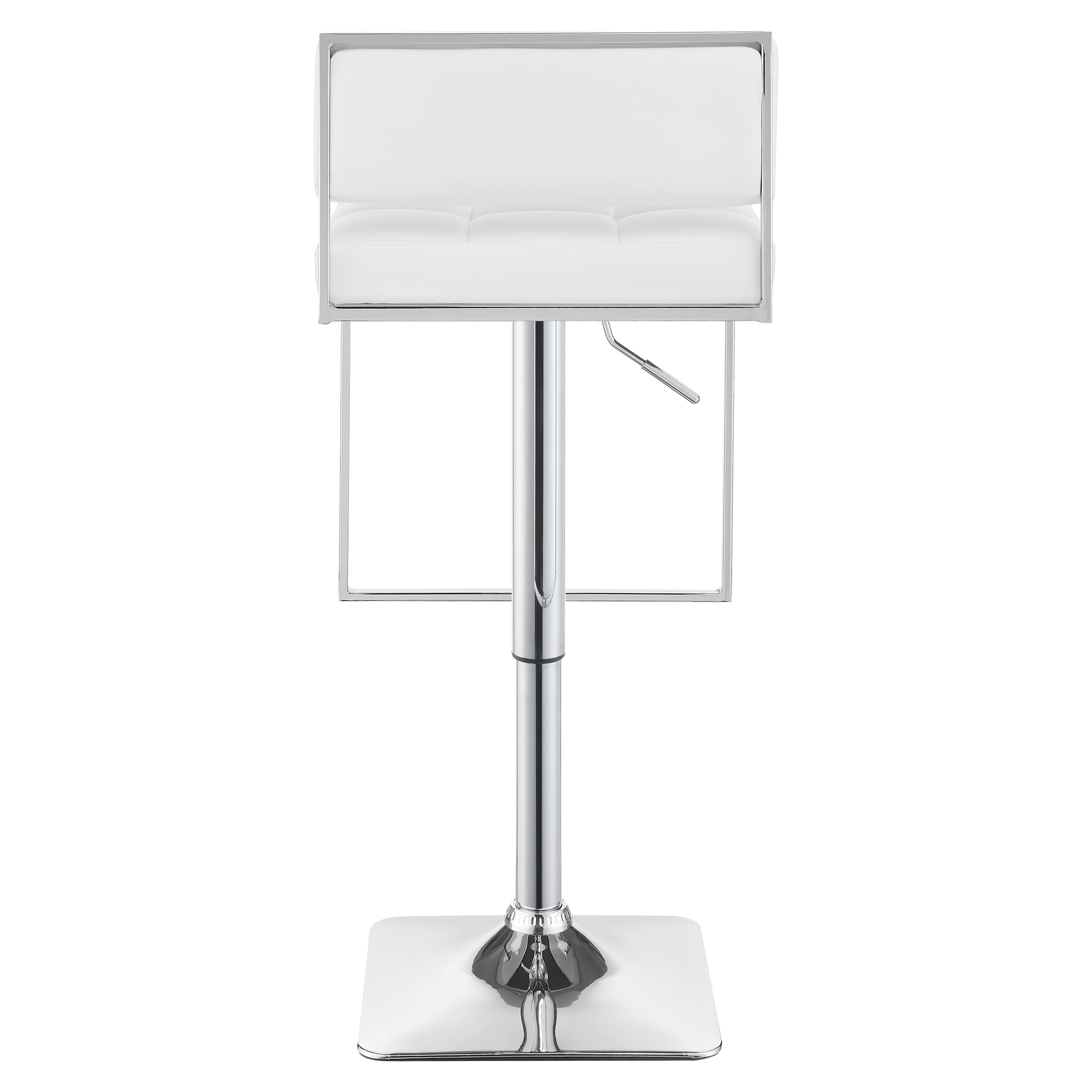 Alameda Adjustable Bar Stool Chrome and White - Image 7