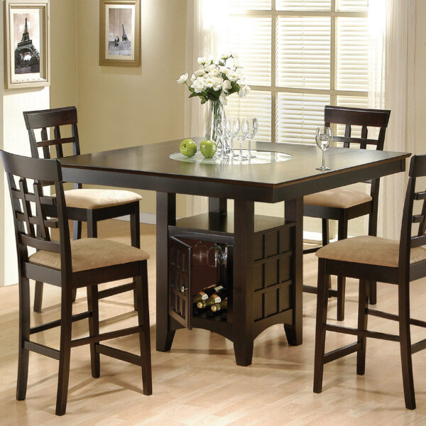 Gabriel 5-piece Square Counter Height Dining Set Cappuccino