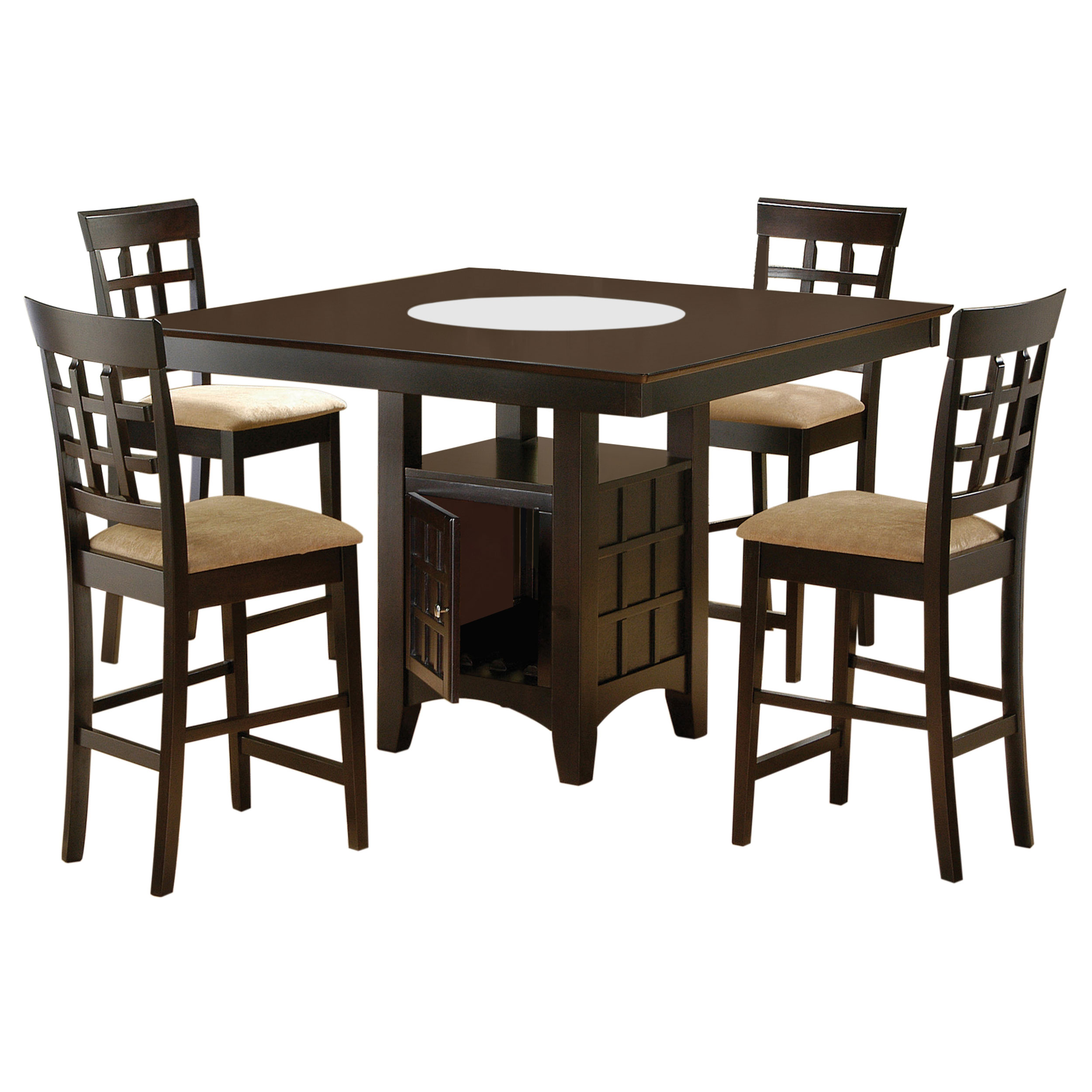 Gabriel 5-piece Square Counter Height Dining Set Cappuccino - Image 2