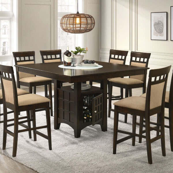 Gabriel 9-piece Square Counter Height Dining Set Cappuccino