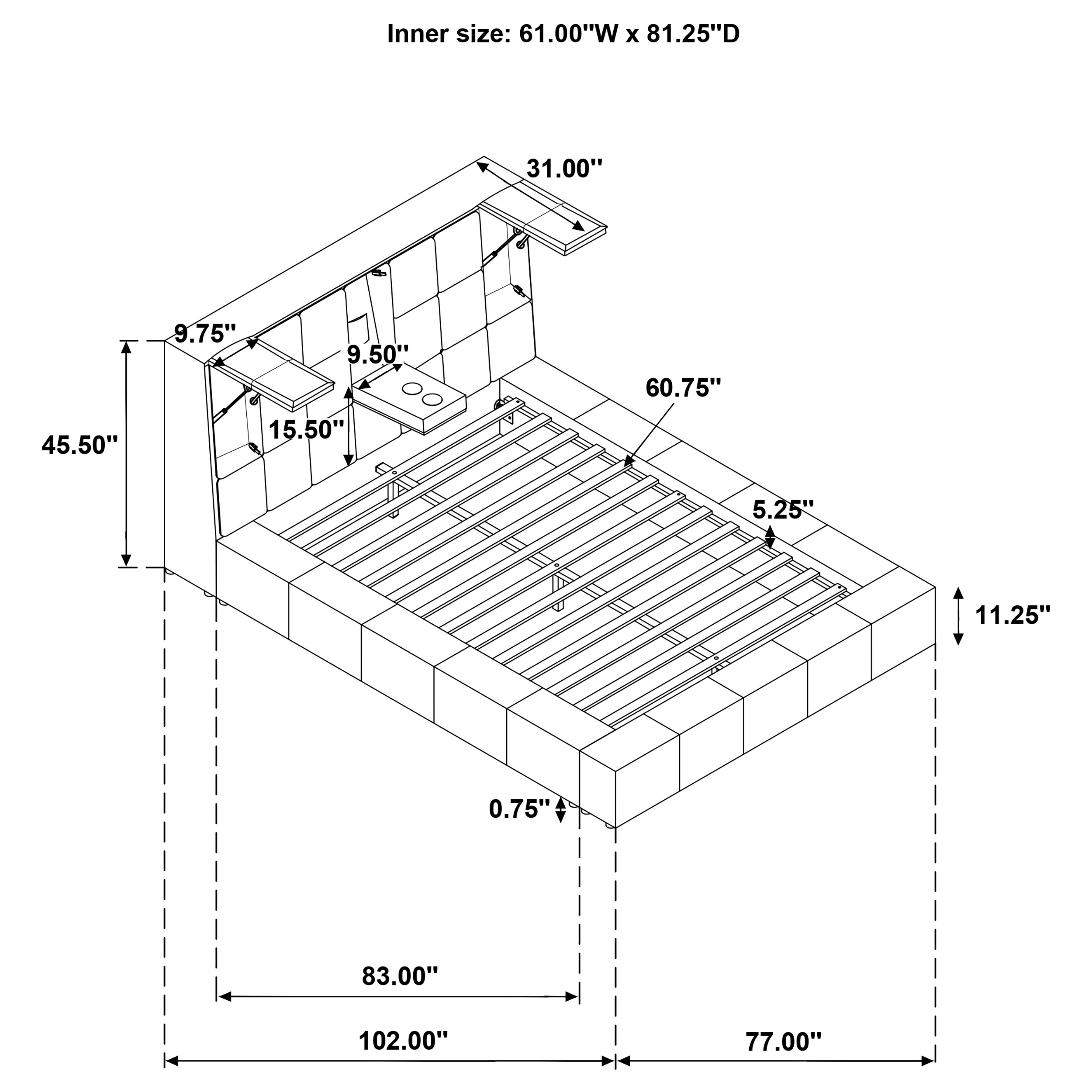Dreux Upholstered Queen Panel Platform Bed Cream - Image 14