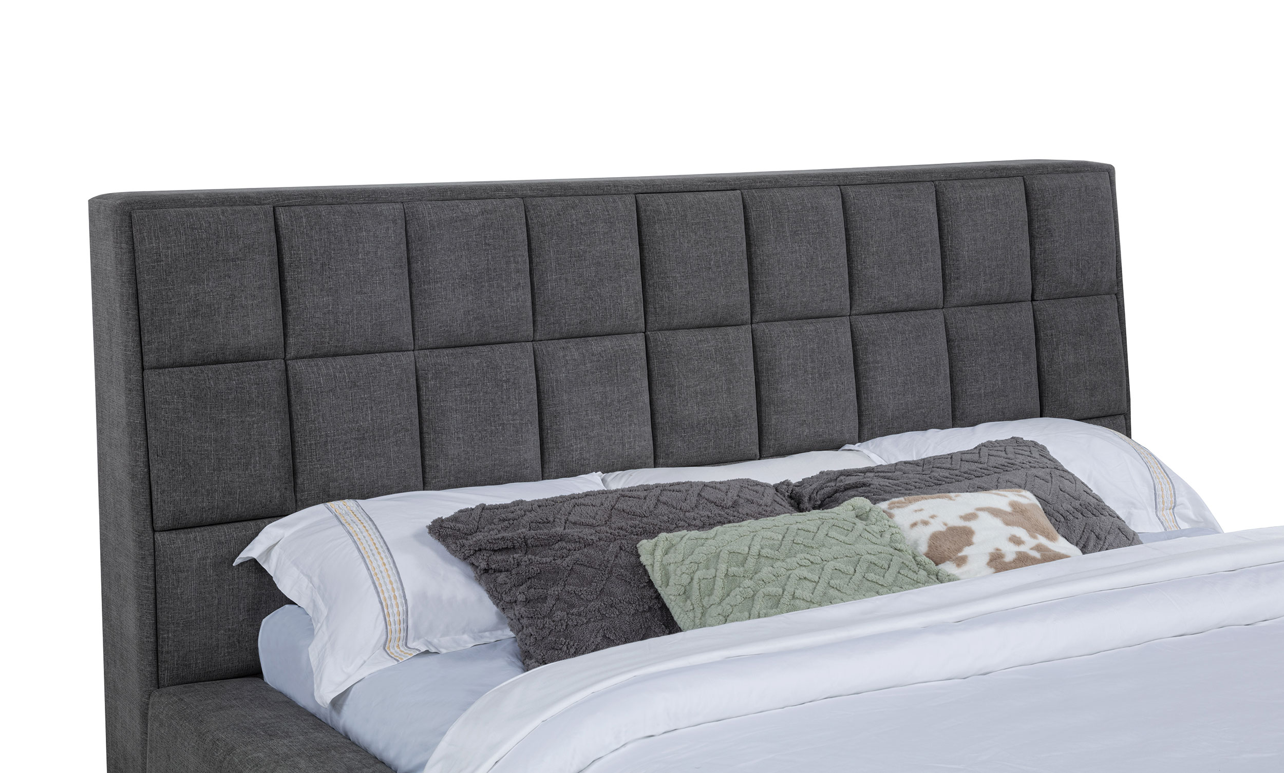 Dreux Upholstered Queen Panel Platform Bed Grey - Image 9