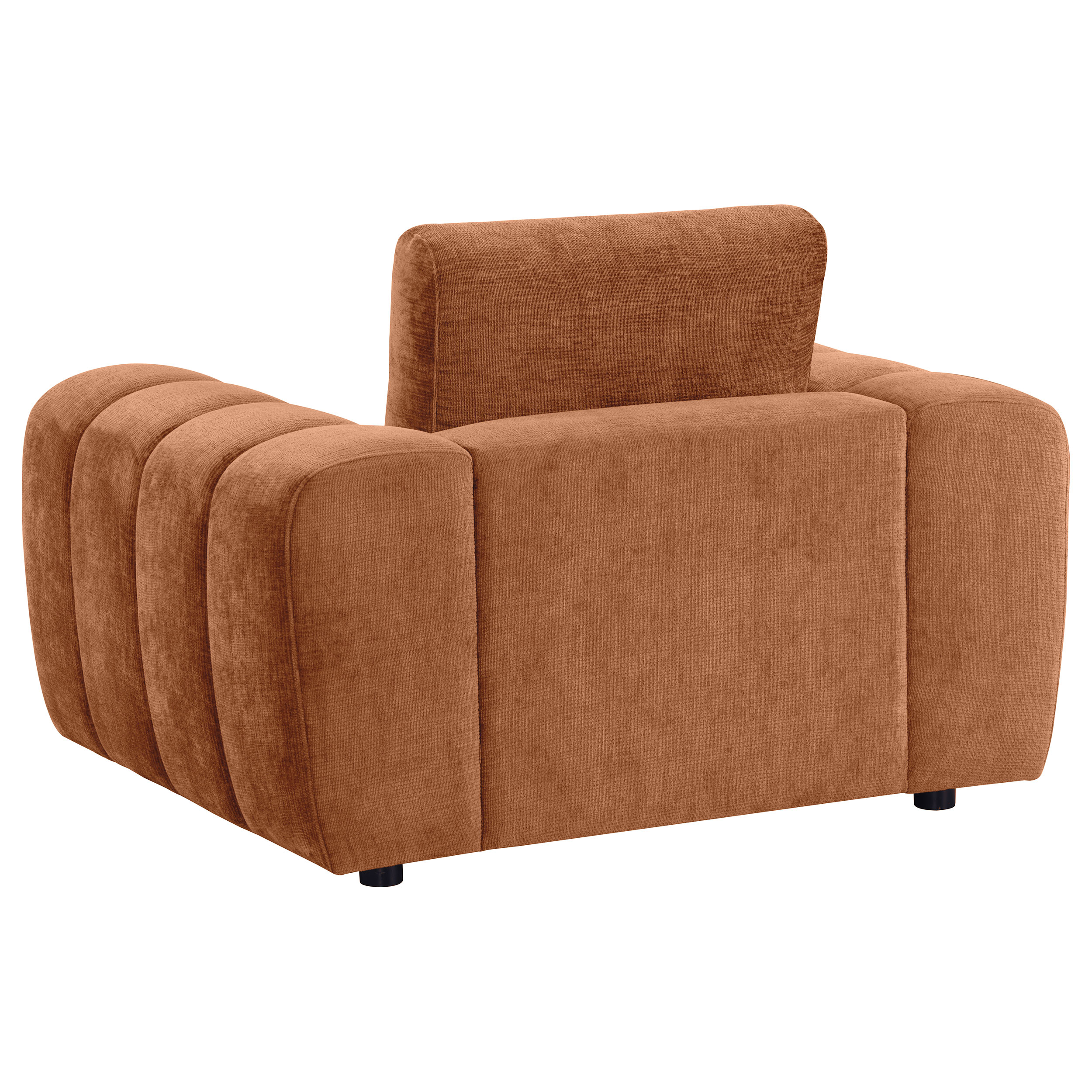 Burnett 4-piece Chenille Upholstered Sofa Set Burnt Orange - Image 8