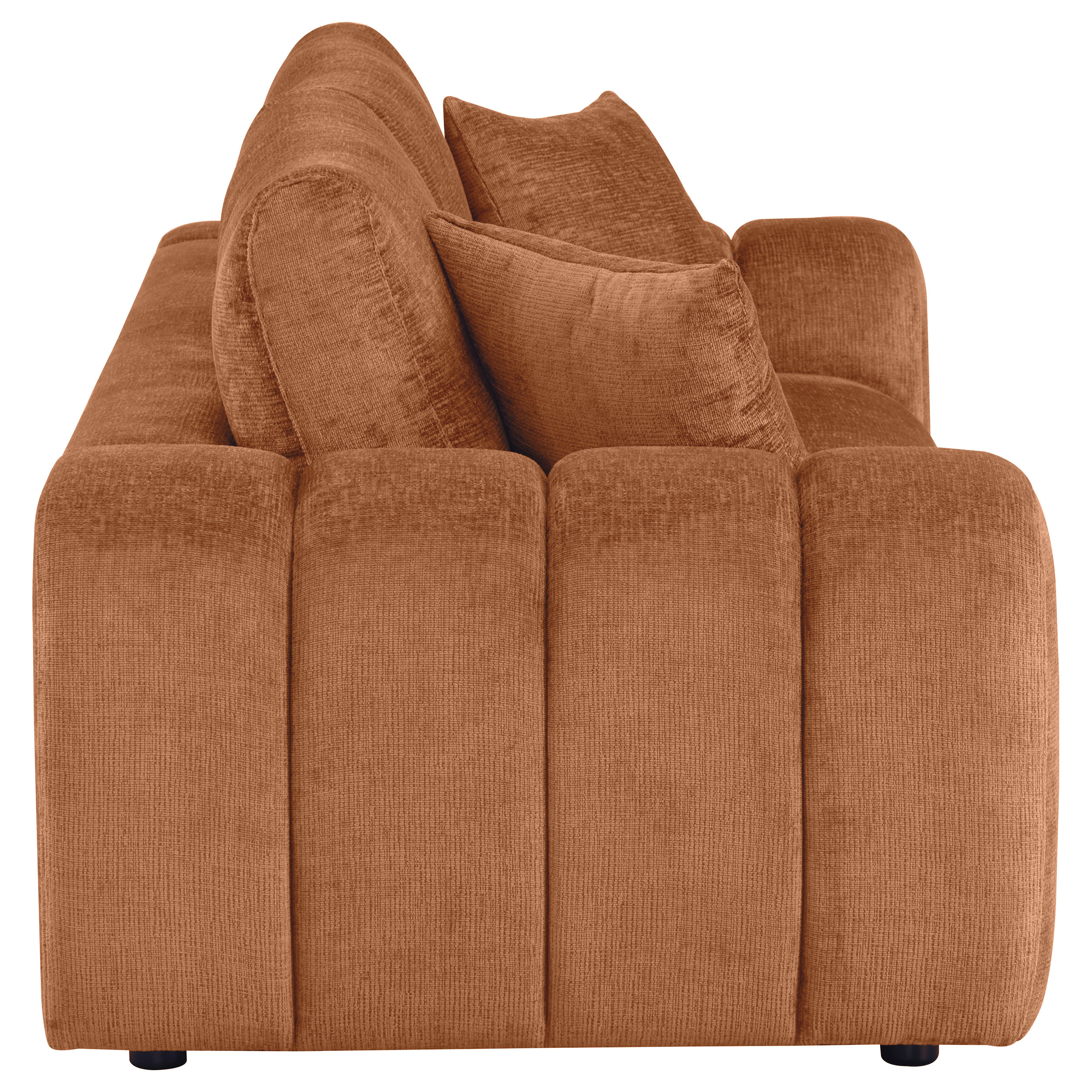 Burnett Chenille Upholstered Wide Arm Sofa Burnt Orange - Image 8