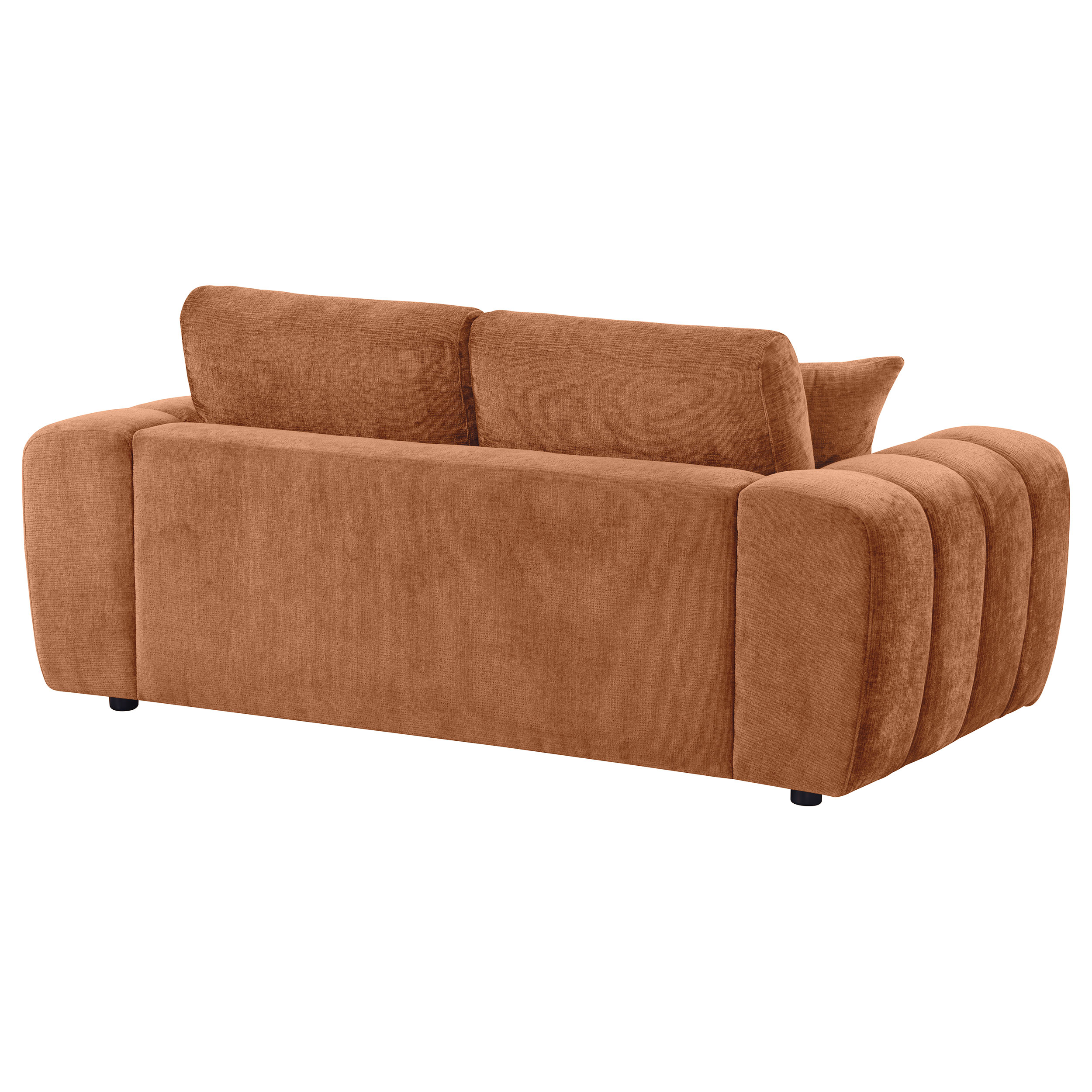 Burnett Chenille Upholstered Wide Arm Loveseat Burnt Orange - Image 7