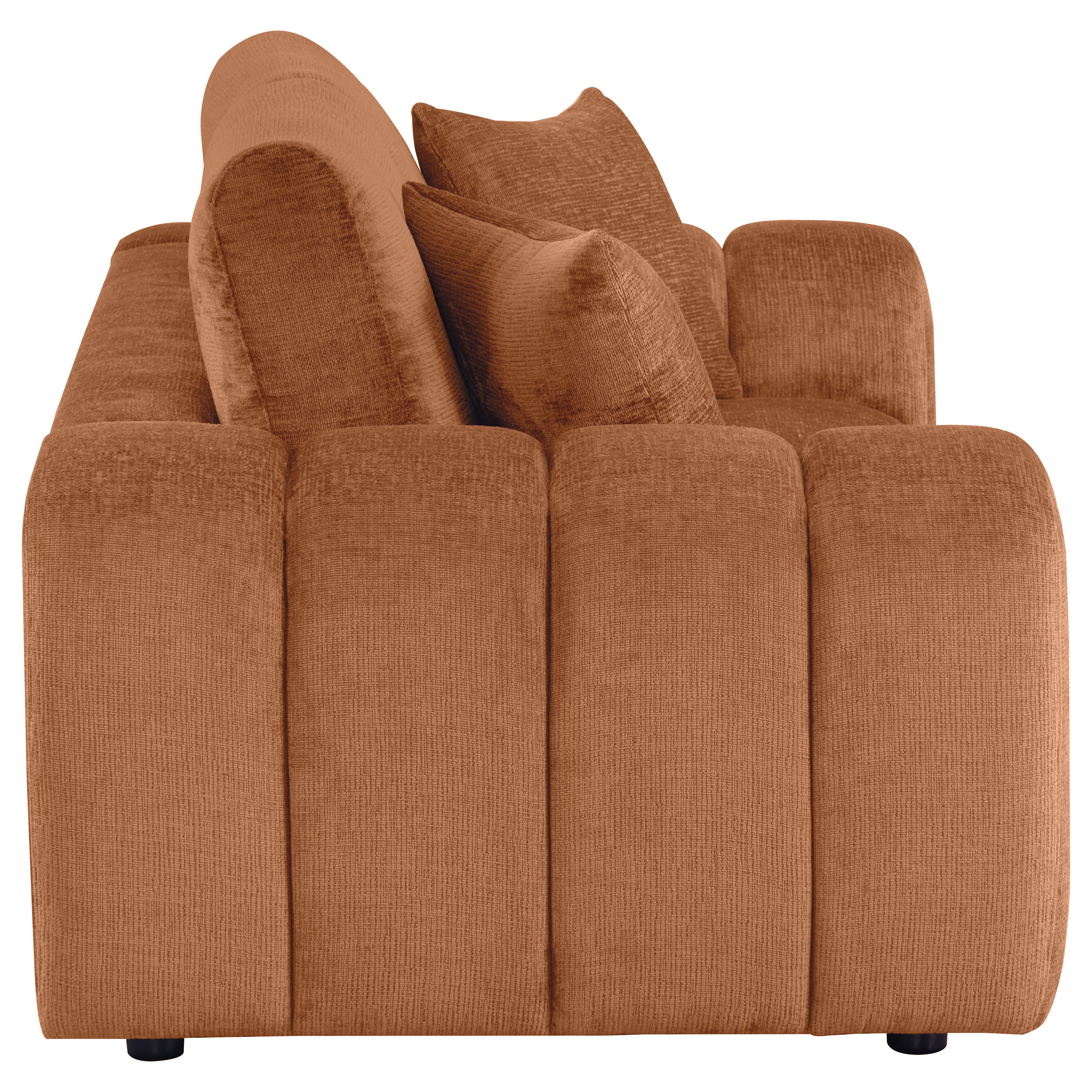 Burnett Chenille Upholstered Wide Arm Loveseat Burnt Orange - Image 8