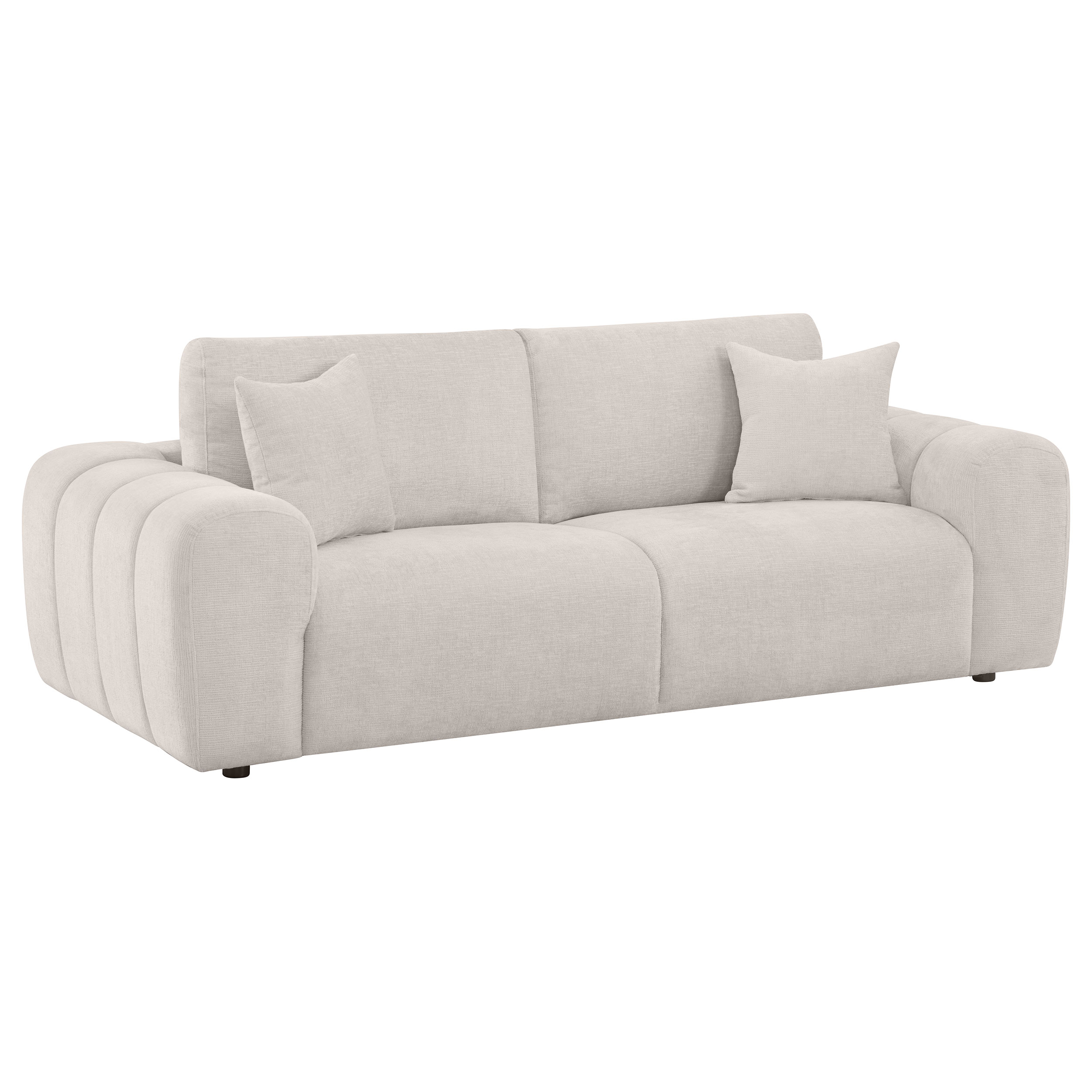 Burnett 2-piece Chenille Upholstered Sofa Set Ivory - Image 2