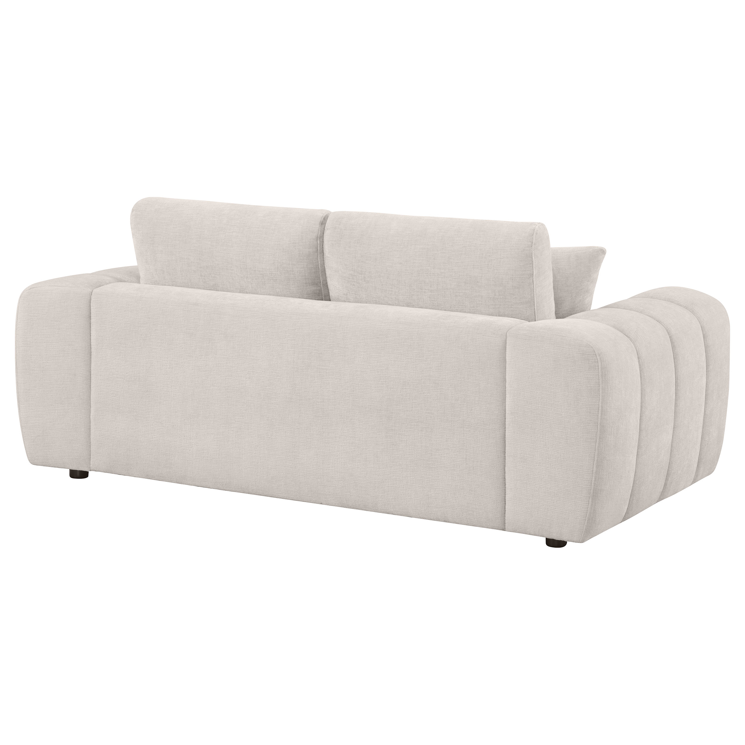 Burnett Chenille Upholstered Wide Arm Loveseat Ivory - Image 6