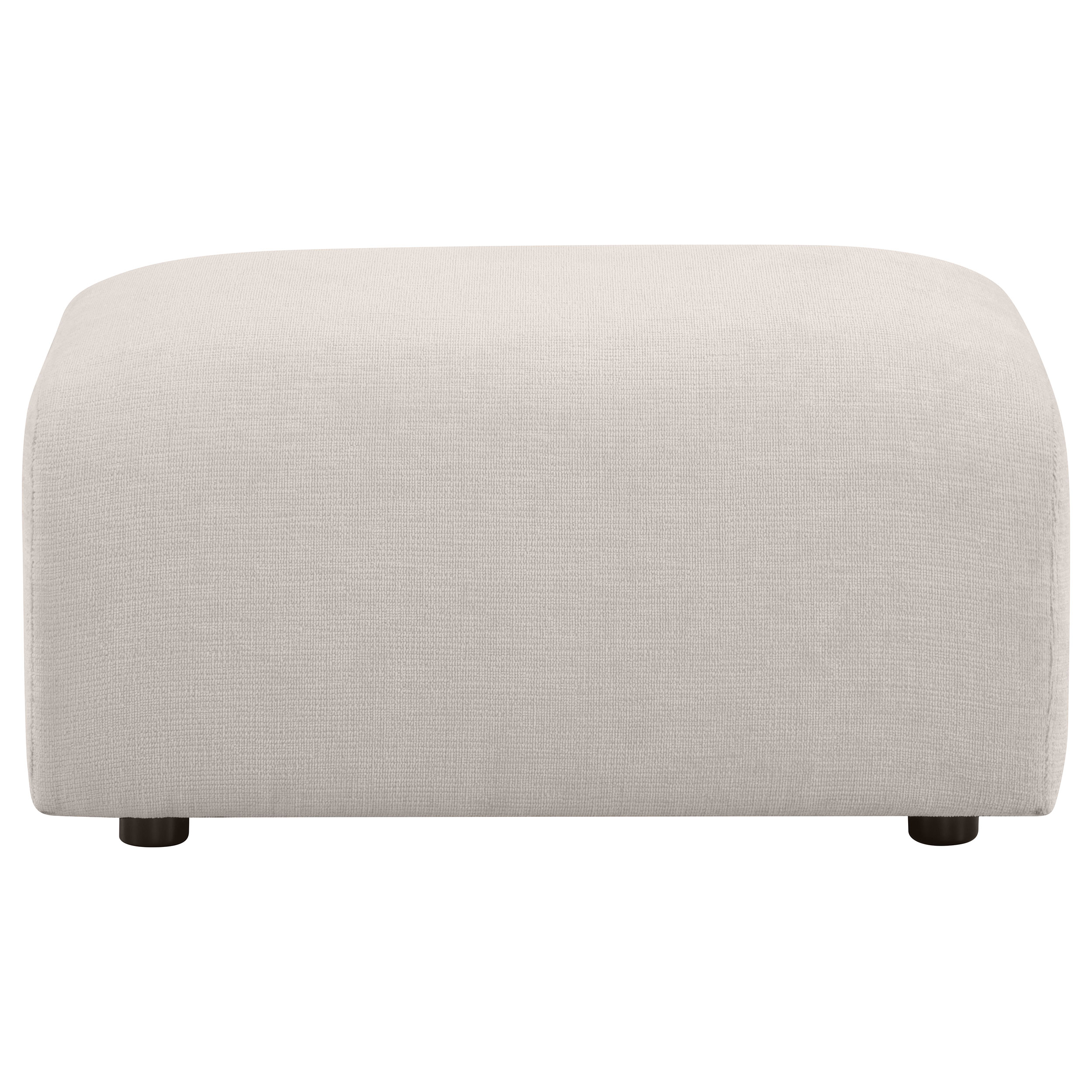 Burnett Chenille Upholstered Ottoman Ivory - Image 3