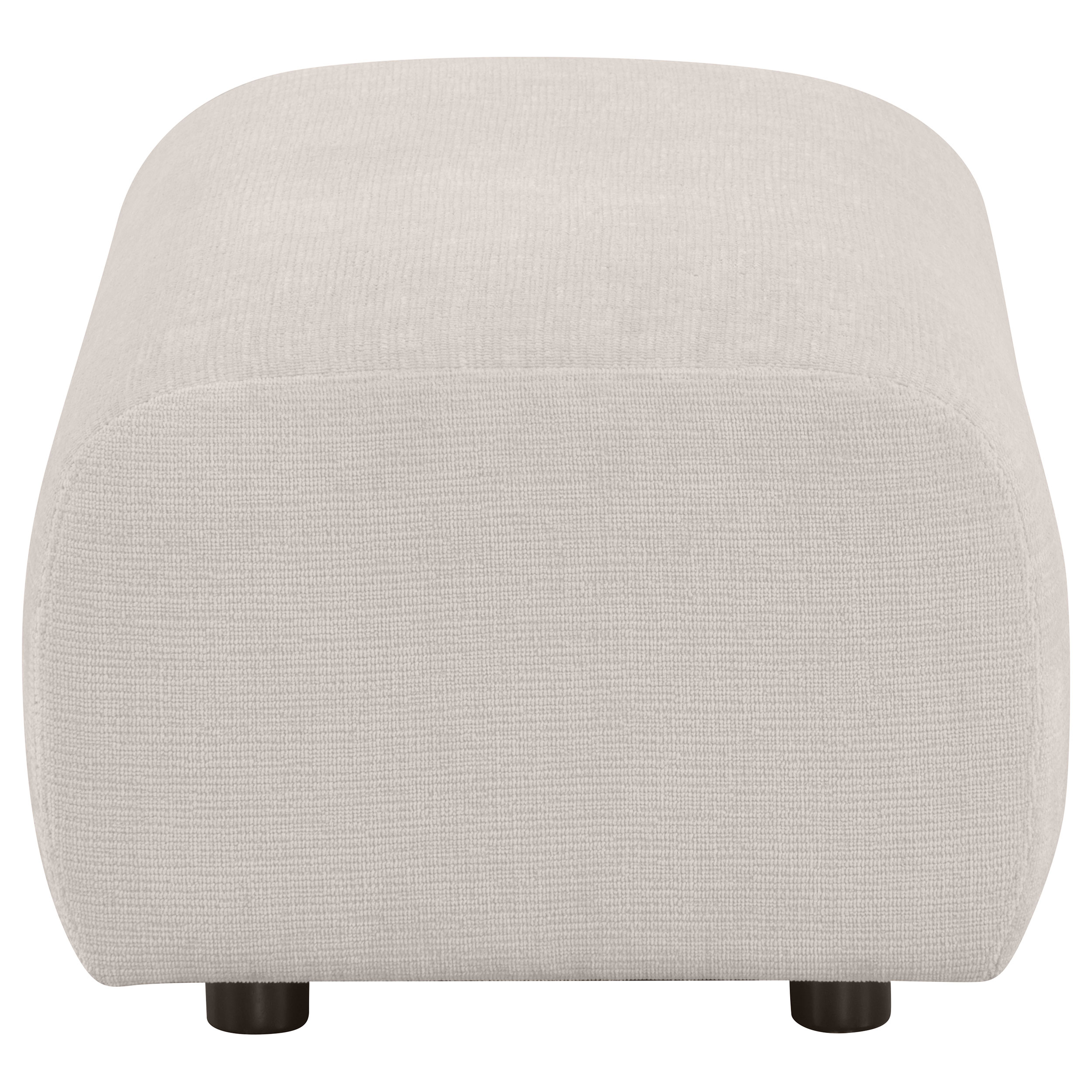 Burnett Chenille Upholstered Ottoman Ivory - Image 4