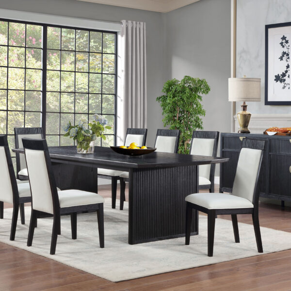 Brookmead 9-piece Extension Leaf Dining Table Set Black