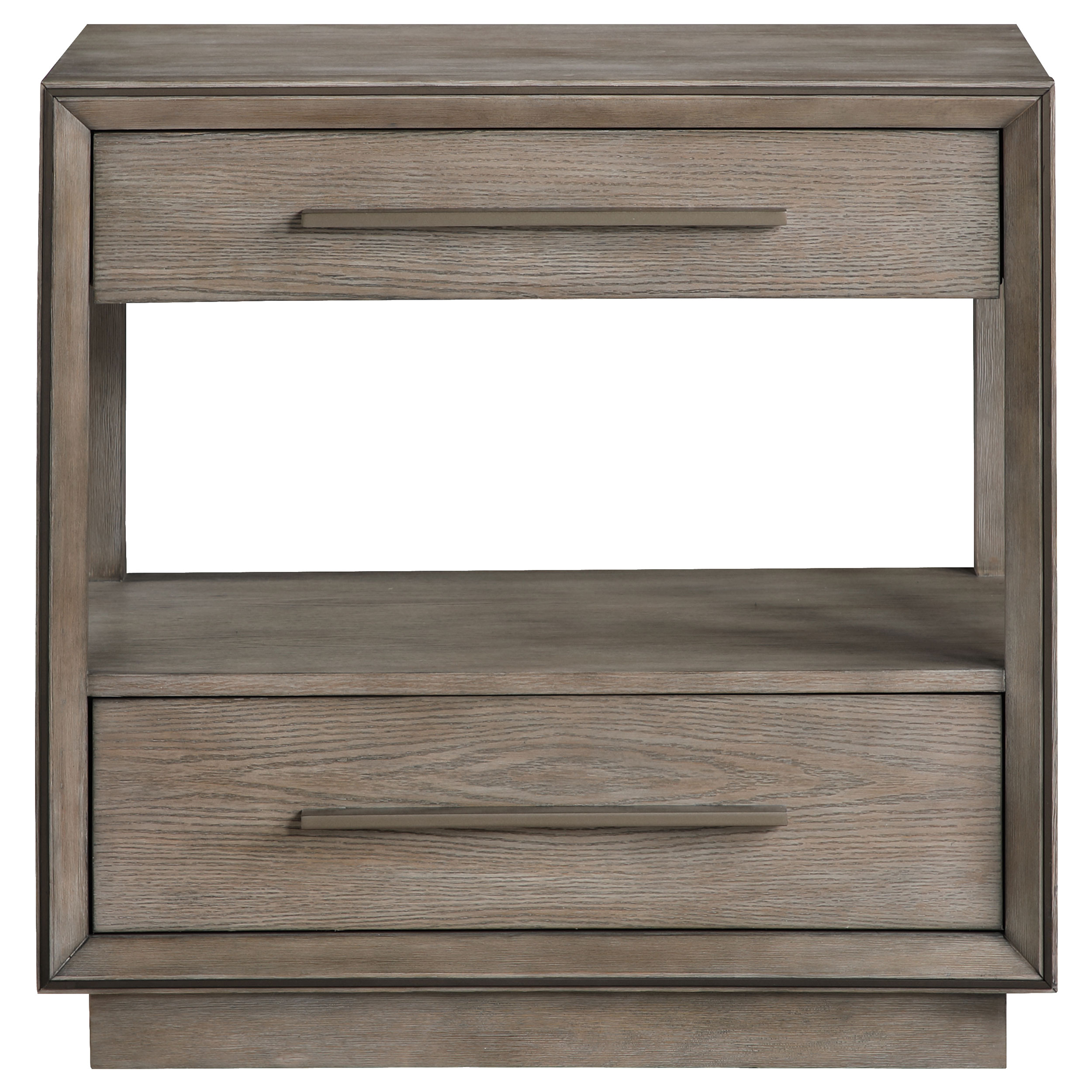 Durango 2-drawer Nightstand Bedside Table Taupe Oak - Image 3
