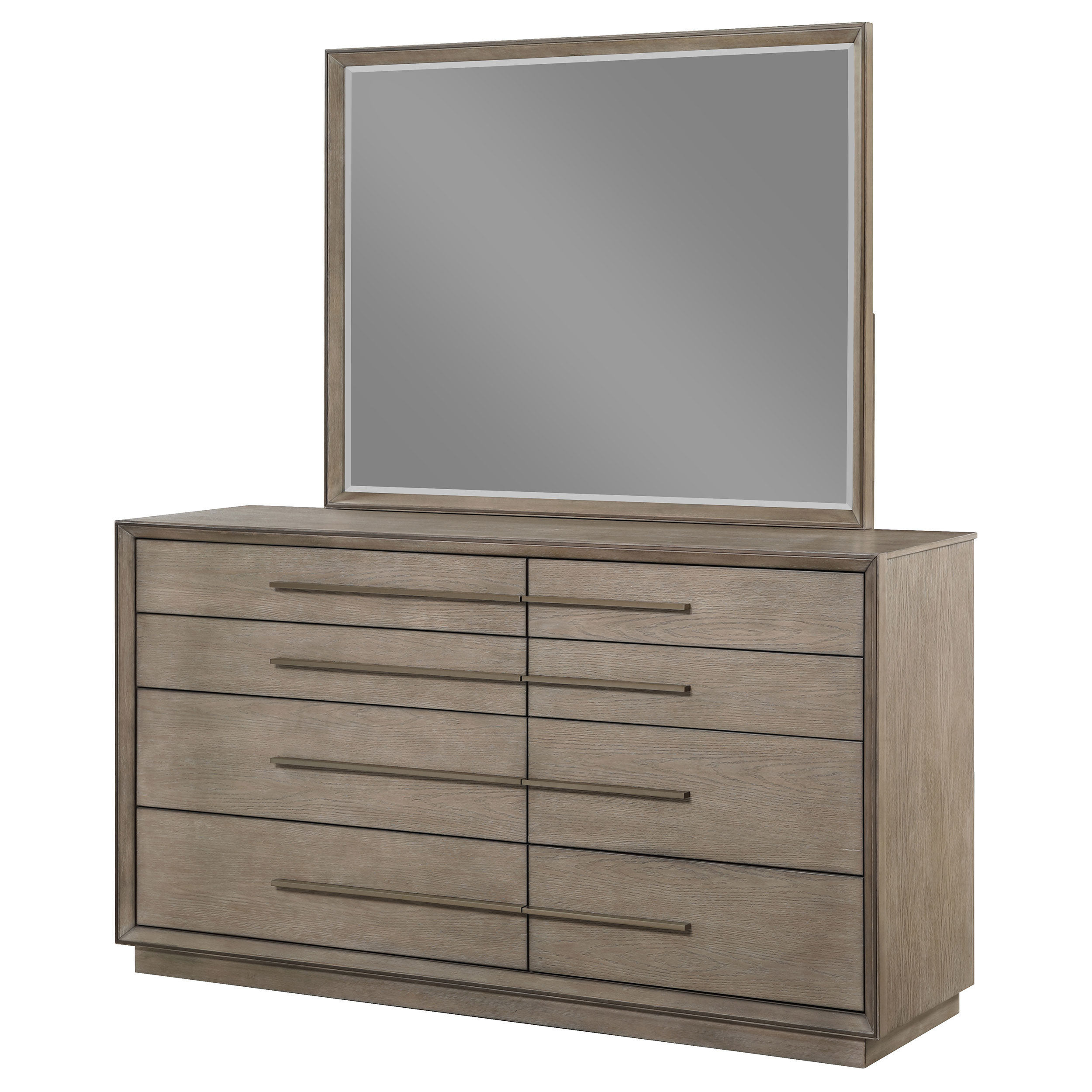 Durango 8-drawer Dresser and Mirror Taupe Oak - Image 4